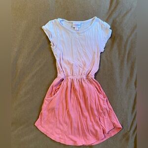 LuLaroe Pink and White Kids Dress